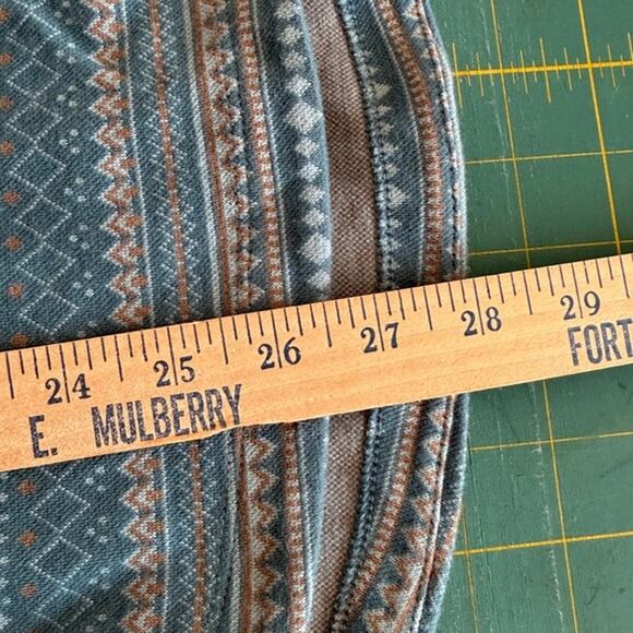 Columbia Blue Henley Women's Pullover Top Front Snaps Long Sleeves sz XL - Picture 6 of 6